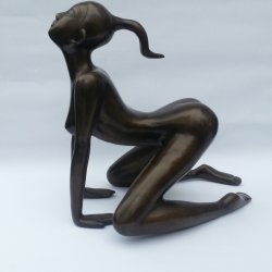 Kneeling Bronze Nude 1