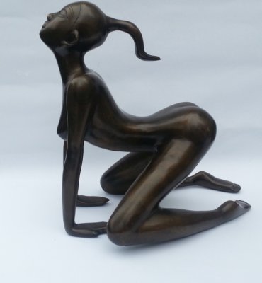 Kneeling Bronze Nude 1