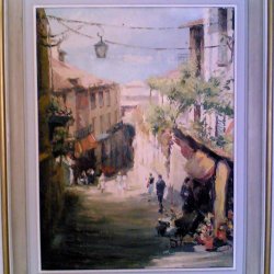 SC Harris Spanish street.Oil on Canvas £650